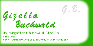 gizella buchwald business card